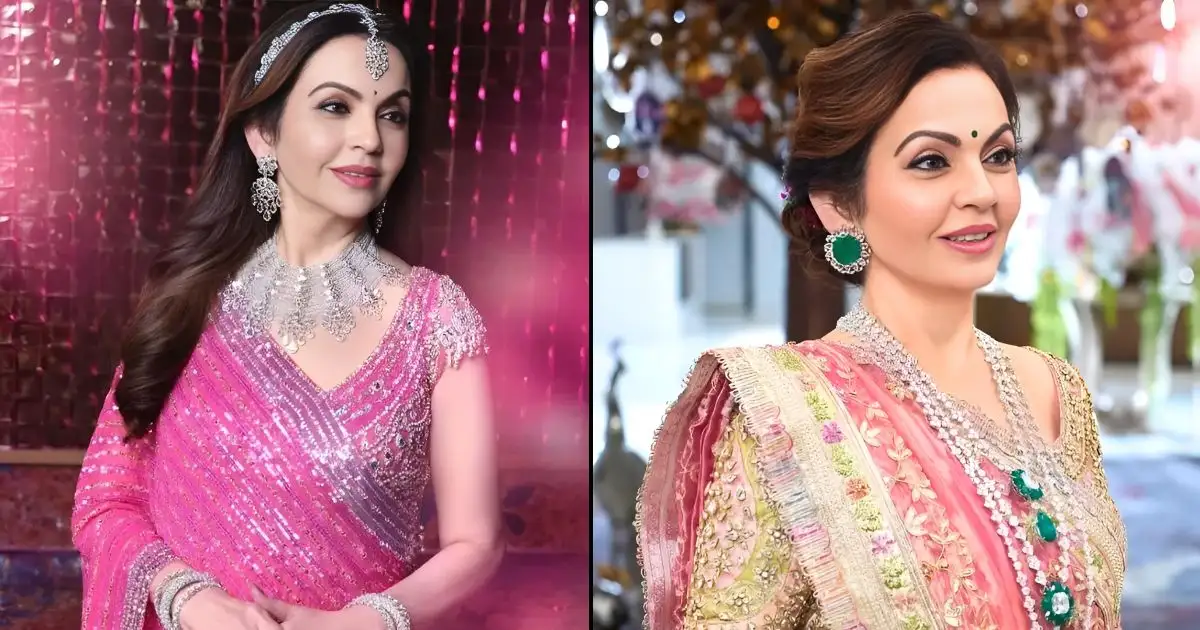 Nita Ambani Sheds Royalty In Pink-Hued Heavily Embellished Lehenga-Choli Paired With Diamond Jewels